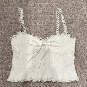 Elegant White Lace Camisole Top